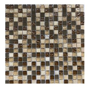 Malla Vetro Piedra Beige Mosaico VP06 30 X 30